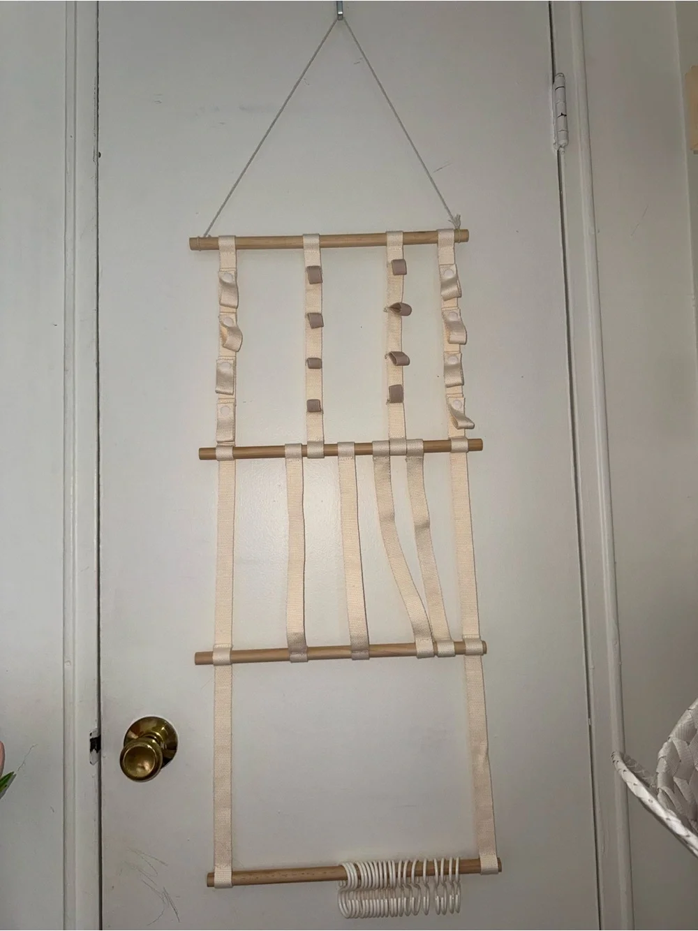 Neutral Cream Hanging Wall Organizer